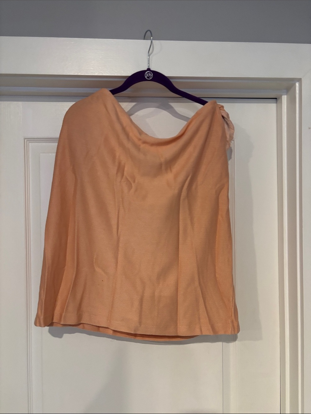 St. John Peach-Orange A-Line Skirt
